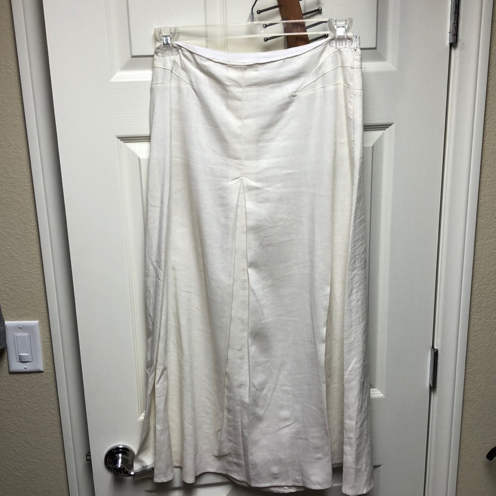 White linen skirt